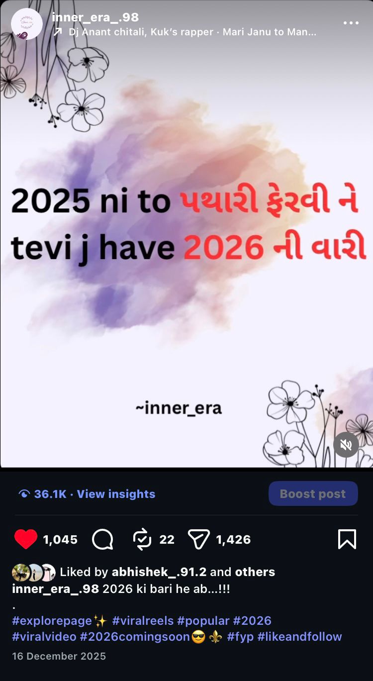 viral Instagram quote with trending hashtags and captions